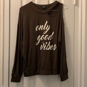 NWT Express Cold Shoulder Sweatshirt